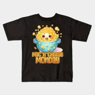 Mac 'n' Cheese Monday Foodie Design Kids T-Shirt